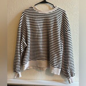 American eagle striped crewneck sweatshirt